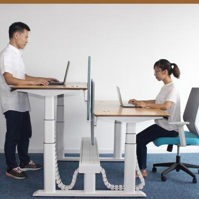 China Anti Pollution Ergonomic Furniture Sit Stand Height Adjustable Desk With Linear Actuator for sale