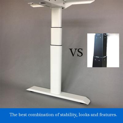 China Height Adjustable Electric Oval Adjustable Desk Motor Shape 3 Stage 2 Lifting Column (Height) for sale