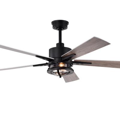 China With New Design Light Iron Plywood 4 Blades 65W 52 Inch Ceiling Fan Decorative Indoor Remote Control Led Light for sale