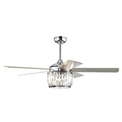 China China Best Modern Decorative Trend Chrome White Light Ceiling Fan With Light And Remote Fan Ceiling Light for sale