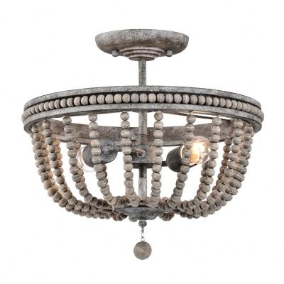 China Quality Guaranteed Suspended Fringed Style Wood Material Pendant Lamp With Good Price for sale