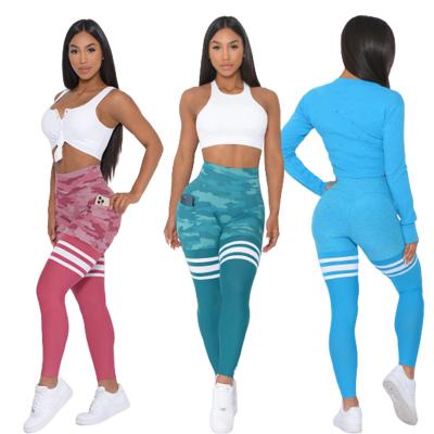 China Breathable Bless Unique 2022 Women Yoga Sets Gym Fitness Sets Tummy Control Woman Yoga Set for sale