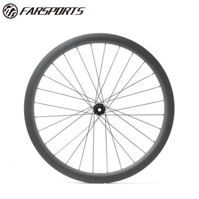 China Road Bikes Lightweight Carbon Wheelsets 700C Height 700C Road Hub Wheelsets 35mm Disc Brake Center Lock for sale