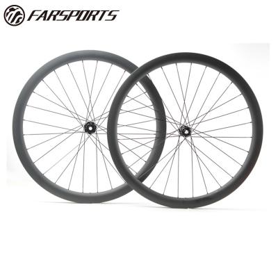 China Road Bikes New Gravel Disc Brake Wheelsets 650B (FS40/30G-650B) 700C Toray T800 carbon wheelsets Farsports China for sale