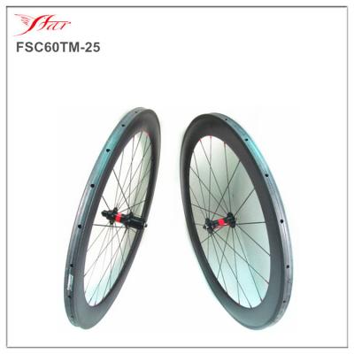 China Road Bikes 700C Bicycle Wheelset 60mm Tubular With J-bend DT240 Hub 20H/24H Spoke Holes Road Racing Wheelsets High Quality And Durable for sale