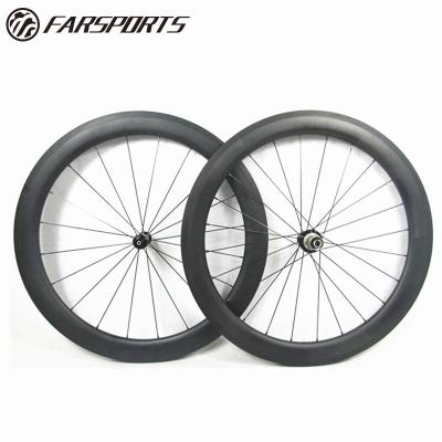 China Road Bikes 28mm Wide Anvil Road Wheels 58mm 3 Year Warranty Deep Bike Carbon Wheelset , 700C Disc Brake Wheelsets Available for sale