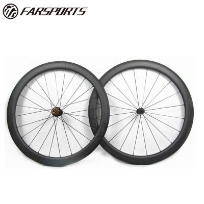 China FSC50CM-23U 700c full carbon road bike wheels, Farsports high quality carbon fiber wheelset with DT240S hub 50mm anvils for sale