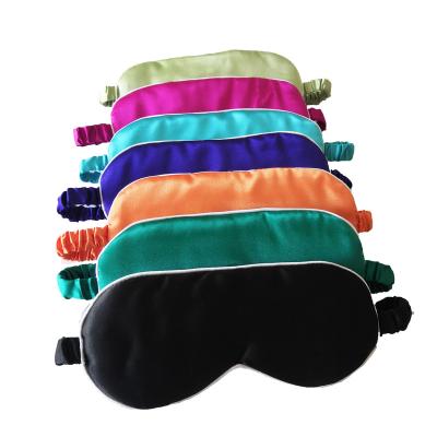 China Shading Light tex RTS Green Silk Eyemasks 35 Colors Soft Smooth Sleeping Luxury Eye Mask In Stock for sale