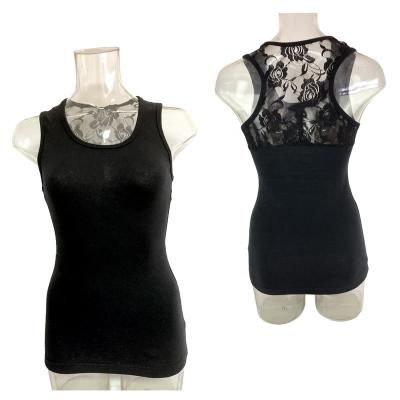 China Wholesale Cheap Breathable Women Cotton Tank Tops With Lace for sale