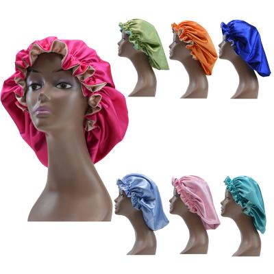 China European and American Style Designer Double Layer Satin Sleep Hoods Sleep Hair Hood for sale