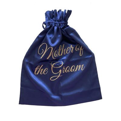 China Wholesale Custom Logo Silk Satin Drawstring Bags Satin Bridal Gift Bags for sale