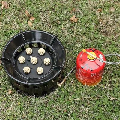 China 17700BTU Outdoor Mobile Artifact Mobile Hot Fierce Fire CoolRide Camping Equipment Pot Foldable/Portable Outdoor Portable Gas Stove Pure Blue Flame for sale