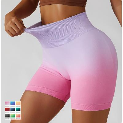 China New Arrival Fitness Sportswear Breathable Girl Shorts Girl's High Waist Tights Print Women Workout Gym Yoga Shorts for sale