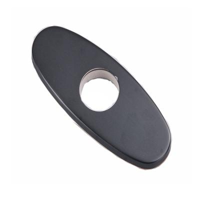 China Modern Stainless Steel Basin Faucet Hole Cover Deck Base Keyhole Black SS Cover for sale