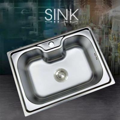 China Without Faucet Fashion South American Hot Selling Single Bowl Stainless Steel Kitchen Sink for sale