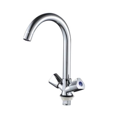 China Long Neck Double Handle Faucet Kitchen Faucets Zinc Alloy Kitchen Faucet Thermostatic Kitchen Faucet for sale