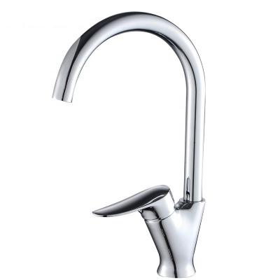 China Chinese thermostatic faucets factory produce sink kitchen brass body single handle hot and cold faucet for sale