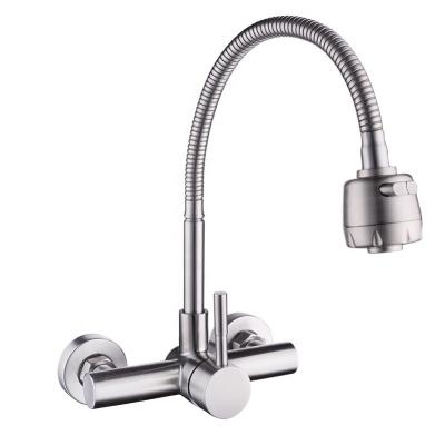 China Metered Faucets Grade Cheap 304 Cold And Hot Durable Kitchen Sink Faucet for sale