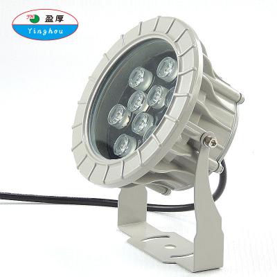 China Outdoor Cast Iron 6W9W12W18W Green Green Seven-color LED Ground Lamp Outdoor Waterproof Lawn Yard Lamp for sale