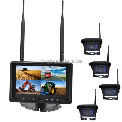 China Build AV Function 7 Inch Wireless Car LCD Monitor IR Remote Control For Truck And Bus Rearview System for sale