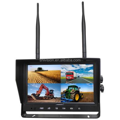 China Construction AV Operate Quad 4CH Wireless Car Monitor Quad View Image TFT LCD Panel 9