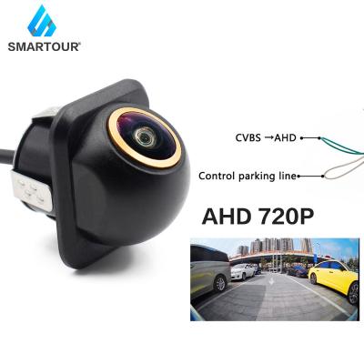 China Waterproof Smartour Mini 360 Install Around AHD/CVBS 1280x720P Fisheye Lens Vehicle Parking Reverse Front/Rear/Side View Camera Gold Assist for sale