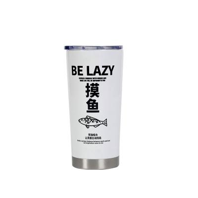 China Durable Powder Coat Tumbler Customized Double Wall Insulated Stainless Steel Tumbler With Lid Keep Hot And Cold for sale