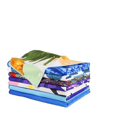 China Microfiber Beach Towel Wholesale Hypoallergenic Quick Dry Proof Free Skin Friendly Bilateral Printed Beach Towel for sale