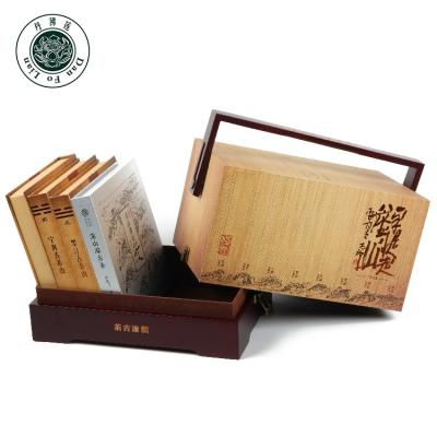 China OEM Handmade Suitcase Box Wholesale MDF Book Tea Boxes Personalized Rustic Rectangle Wooden Box for sale