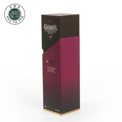 China Cheap custom handmade wine bottle packaging boxes aluminum-stamping paper cheap packing single bottle 750ml wine box for sale