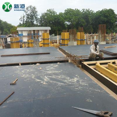 China Black or Brown Concrete Pouring Concrete Poplar-Core 4x8 Slab Slab Roof Formwork Scaffolding System Made in China for sale