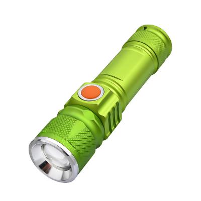 China Small USB Rechargeable Torch Lantern Outdoor Camping Powerful Zoom LED 10w T6 Torch Mini Torch for sale