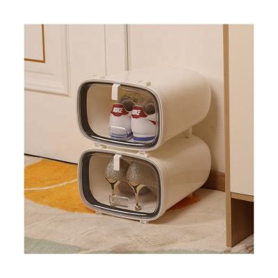 China Wholesale Custom Viable Hot Selling Stackable Clear Plastic Shoe Box Home Household Office Shoes Box Organizer for sale