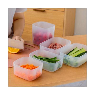 China Freshness Preservation Wholesale Home Kitchen Organizer Food Preservation Box Crisper PP Food Storage and Plastic Airtight Container Set for sale