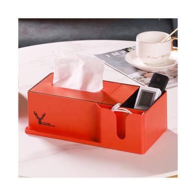 China Wholesale Minimalist High Quality Multifunctional Luxury Desktop Tissue Square Car Tissue Paper Tissue Paper Plastic Storage Box Box Lid For Sale for sale