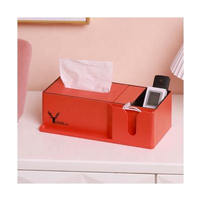 China Minimalist Pastoral Style Paper Box Cover Tissue Sundries Storage Box Tissue Box Desktop Organizer for sale