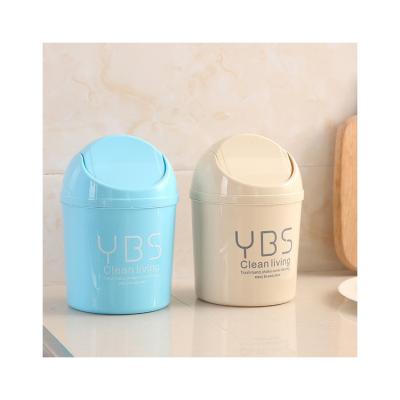 China Cartoon Viable Plastic Garbage Bin With Cat Shaped Lid Dustbin Small Office Waste Bin Plastic From Mini for sale