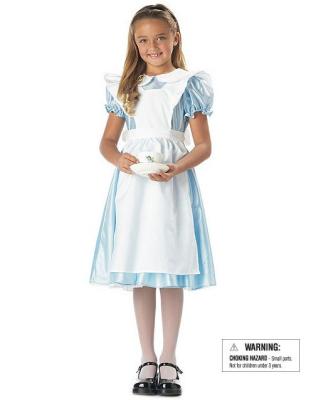 China Alice in Wonderland Girls Child Costume wholesale includes Blue dress and apron in White for sale