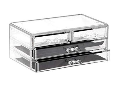 China Sustainable Hot Selling Stackable Clear Display Case Organizer Plastic Make Up Drawer Organizer for sale