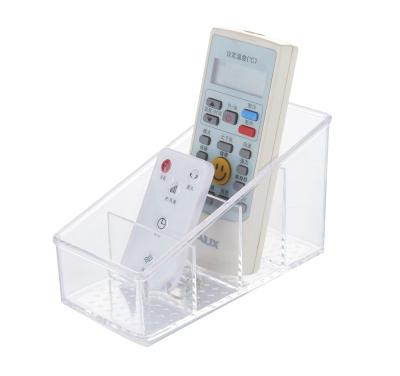 China Viable Clear Desktop Plastic Organizer Mobile Phone Remote Control Storage Box For Home Bathroom for sale