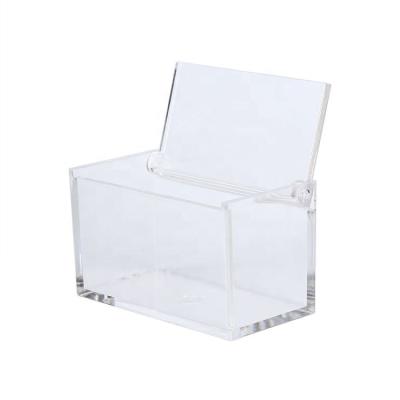 China Customization Viable Clear Plastic Storage Containers PS Office Transparent Storage Boxes With Lid for sale