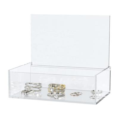 China 2021 Hot Morden Amazon Storage Box Jewelry Plastic Box Organizer Luxury Transparent Jewelry Box for sale