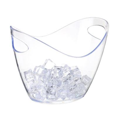 China Champagne Ice Bucket Cooler High Quality Custom Champagne Tub Bar Logo Stocked Plastic Ice Bucket Beer Wine 8L Plastic Ice Bucket for sale