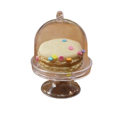 China Most Popular Clear Wedding Stocked Mini Cupcakes Macarons Party Dome Cake Plastic Round Stand for sale