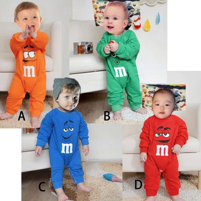 China Wholesale Long Sleeve Baby Romper White Baby Wearing Solid Color Infant Rompers for sale