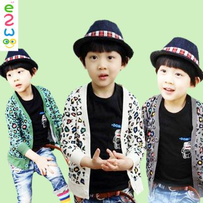 China Baby Boy Clothing Wholesale China Leopard Print Casual Clothing For Kids Boys Sweater for sale