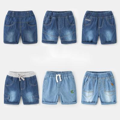 China Breathable Wholesale Men Fashion Dark Blue And Light Blue Jeans Shorts Trousers Loose Pants For Boys for sale