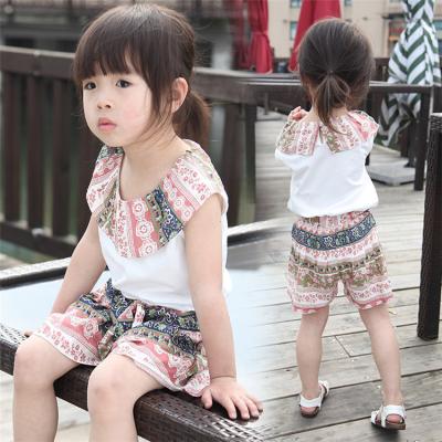 China 2017 fashion girls clothes korean cotton dress designs girls summer sets for sale