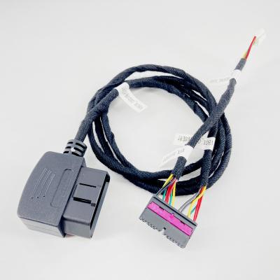 China 16 Pin Male OBD2 OBDII Electronic Adapter To 13 Pin Female Connector OBD Power Cable Electronic Power Cable for sale