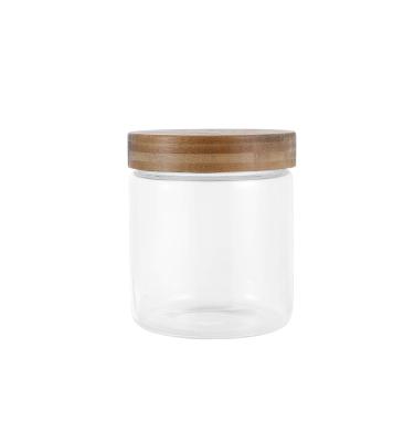 China WITH LID wholesales factory price glass jar food storage jar glass bottle with lids low price cooking cup glass jar for sale